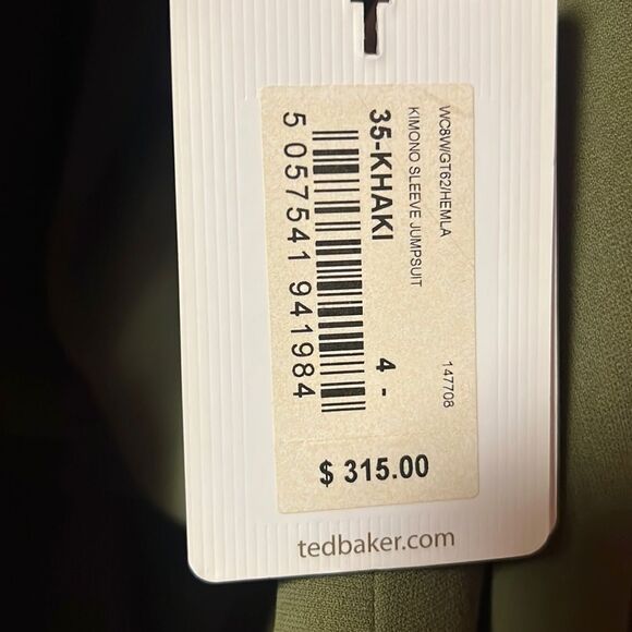 NWT Ted Baker Hemla Kimono-Sleeve Jumpsuit Ted 4/US 10 - Picture 3 of 5